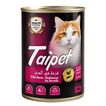 Taipet Chicken & Salmon In Broth Cat Food 400g