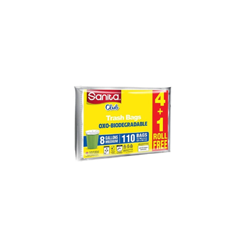 Sanita Club Oxo-Biodegradable Trash Bags 110 Bags