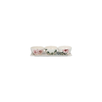 BICO Floral Printed Stoneware Condiment Set