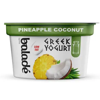 Balade Premium Greek Style Yoghurt Low Fat Pineapple Coconut 180g