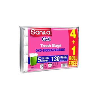 Sanita Club Oxo-Biodegradable Trash Bags 130Bags