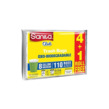 Sanita Club Oxo-Biodegradable Trash Bags 110 Bags