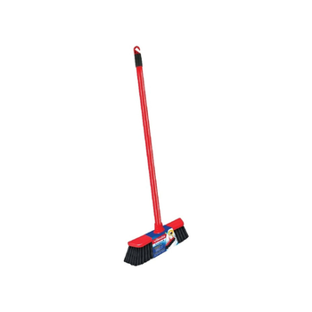 Vileda Standard Indoor Broom With Stick Red 1Pieces