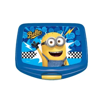 First Kid Minions Blue Kids Lunch Box 6x14x17cm