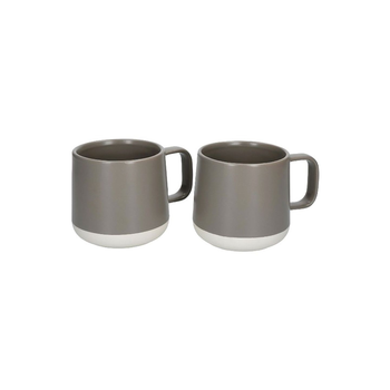 La Cafetiere Grey Stoneware Mug Set 2x300ml