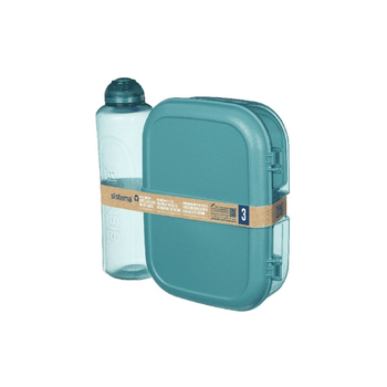 SISTEMA Assorted Color Lunch Box & Water Bottle 206x66x225mm