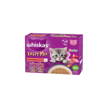 Whiskas Junior Tasty Mix Mix Of The Sea Collection In Jelly 12×70g