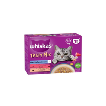 Whiskas Tasty Mix Mix of the Tuna Collection in Jelly Wet Cat Food 12×70g