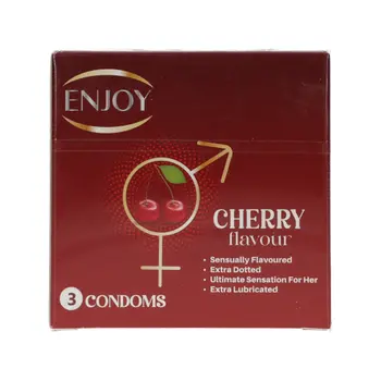 Enjoy Condoms With Cherry Flavour 3Pieces