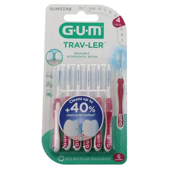 Gum Trav-Ler Interdental Brushes 6Pieces