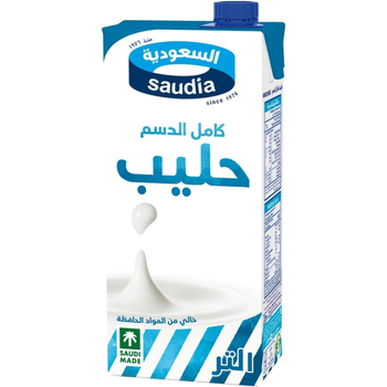 Saudia Full Cream Milk 1L
