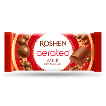 Roshen Aerated Milk Chocolate 80g