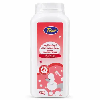 Taipet Pet Dry Cleaning Powder Dry & Fluffy Formula 300g