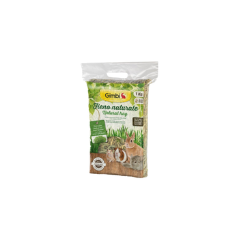 Gimbi Natural Hay For Rodents And Small Pets, High In Fiber To Support Digestion 1Kg