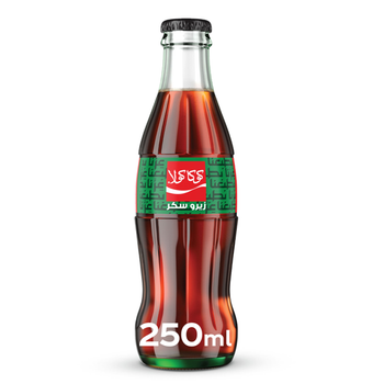 كوكا كولا زيرو قارورة زجاجية 250مل