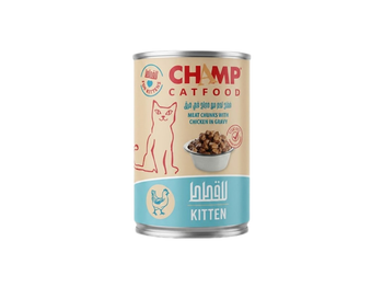 Champ Wet Food For Kittens Meat Chunks With Chicken In Gravy 415g