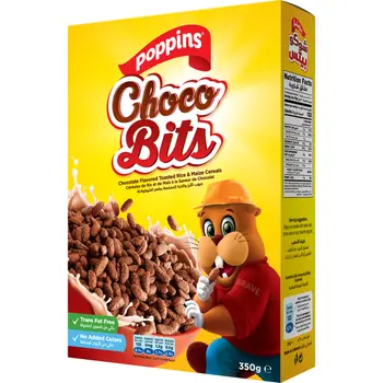 Poppins Choco Bits Chocolate Coated Snacks 375g