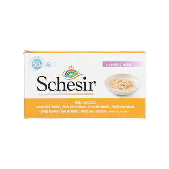 Schesir Chicken Pumpkin Cat Food 6x50g