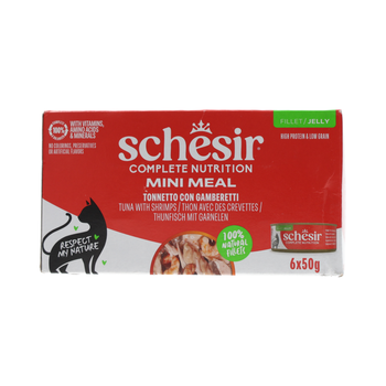 Schesir Tuna & Shrimp Cat Food 6x50g
