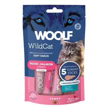 Woolf Wildcat Duck & Salmon Cat Treats 5Pieces×14g