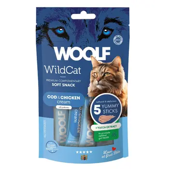Woolf Wildcat Cod & Chicken Cat Treats 5Pieces×14g