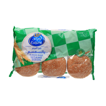 Lusine Sesame Seed Burger Bun 6 Pieces