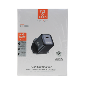 Spon Fast Charger Pd Port 22.5 W - Black 1Piece