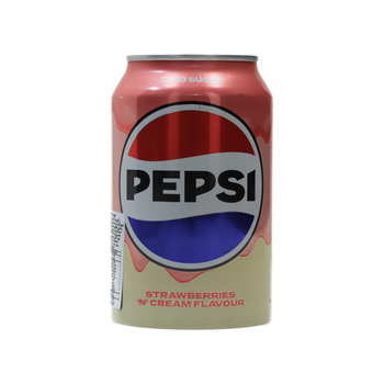Pepsi Zero Sugar Strawberry & Cream Soda 330ml