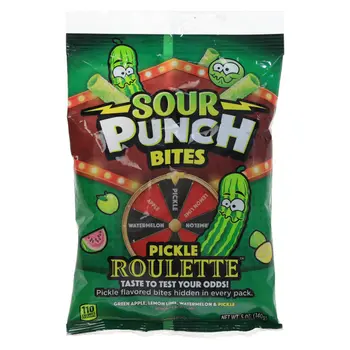 Sour Punch Bites Roulete Gummy Candy 140g