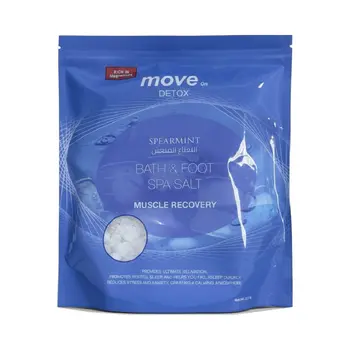 Move On Detox Bath & Foot Spa Salt Muscle Recovery Spearmint 1Kg