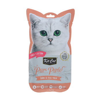 Kit Cat Tuna & Egg Yolk Purr Purée 5x75g