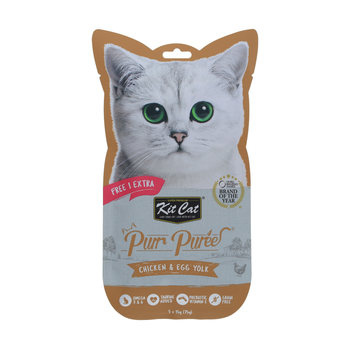 Kit Cat Chicken & Egg Yolk Purr Purée 5x75g