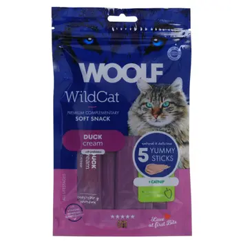 Woolf Wildcat Duck & Catnip Cat Treats 5Pieces×14g