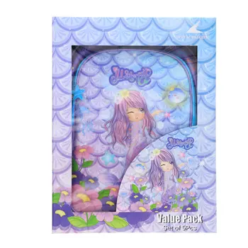 Royal Falcon Mermaid 5 In 1 Value Set Backpack Bag With Accessory Pink 1Pieces