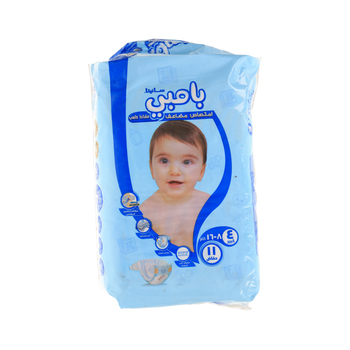 Sanita Bambi Baby Diapers Regular Pack Size 4, Large, 8-16 Kg, 11Pieces
