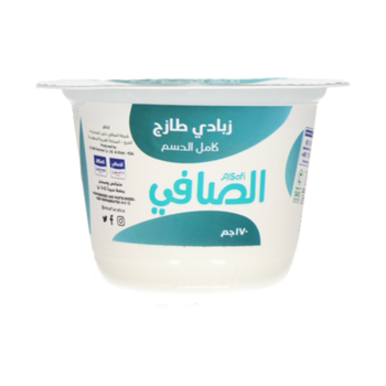 الصافي زبادي طازج سادة كامل الدسم 170جرام