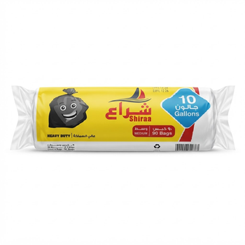 شراع اكياس نفايات10جالون مقاس وسط 90كيس
