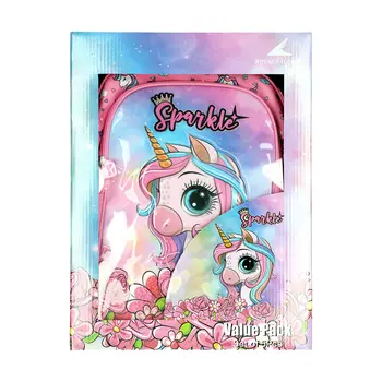 Royal Falcon Unicorn 5 In 1 Value Set Backpack Bag With Accessory Pink 1Pieces