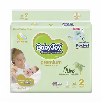 Babyjoy Olive Diapers Small 90 Pieces