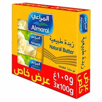 Almarai Unsalted Natural Butter 3×100g