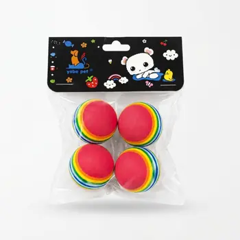 Pets Yabe Pet Rainbow Foam Pet Play Balls 4Pieces