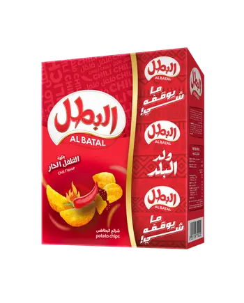 البطل رقائق البطاطس بالفلفل 12 × 23جرام