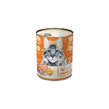 Linsen Wet Cat Food Chicken & Cheese Pate 375g