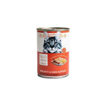 Linsen Wet Food for Cats Lobster Strips With Cheese in Jelly 375g