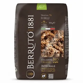 BERRUTO Organic Wholemeal Fusilli Pasta 500g