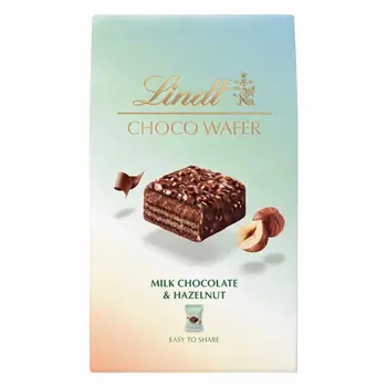 Lindt Chocolate Wafer Milk Chocolate And Hazelnut 135g