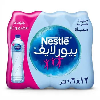 Nestle Pure Life Bottled Water 12x600ml