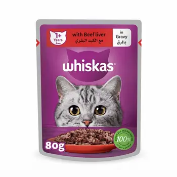 Whiskas Beef Liver Wet Cat Food 80g