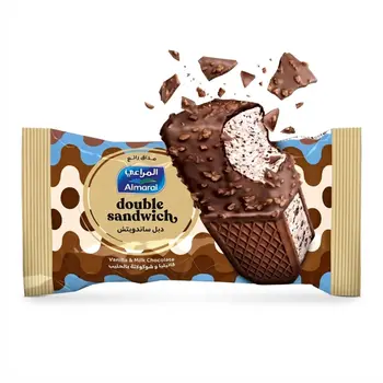 Almarai Double Chocolate Vanilla Ice Cream Sandwich 100Ml