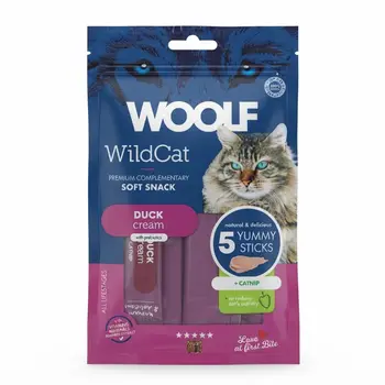 Woolf Wildcat Duck & Catnip Cat Treats 5Pieces×14g